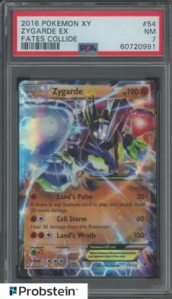 Zygarde EX 2016 Pokemon XY Fates Collide #54 PSA 7 - Image 1
