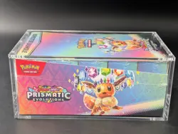 Pokemon SV8.5 Prismatic Evolutions Sealed Booster Bundle Display W/Acrylic Case - Image 4