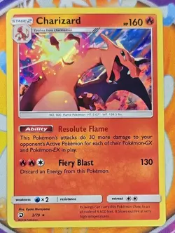 🔥Pokemon Charizard Sun & Moon 3/70 Trading Card Regular Finish English👍📈 - Image 1