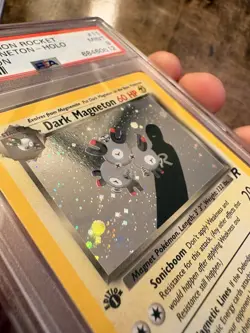 Pokemon Dark Magneton 11/82 Team Rocket Holo Rare 1st Edition 2000 English PSA 9 - Image 3