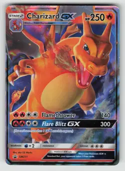 Charizard GX SM211 Promo SM Black Star Promos Pokemon MP (crease) - Image 1