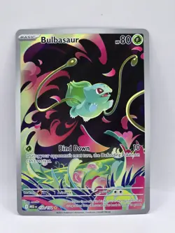 Pokemon TCG Bulbasaur 133/132 Mega Evolutions Illustration Rare - Image 1