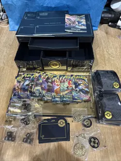 Pokemon Sword and Shield Ultra Premium Collection Box Zacian Zamazenta 12 Packs - Image 1