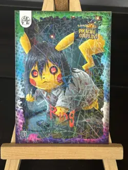 Ring Pikachu #61 Laser Holo - Electric Pikachu Cosplay - Pokemon ZL13 - Image 1