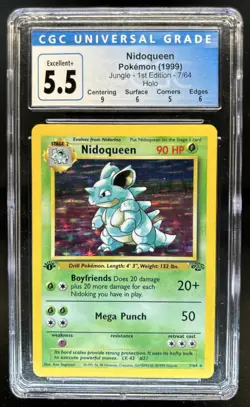 1999 Pokemon Jungle 1st Edition Nidoqueen #7/64 CGC 5.5 - Image 1