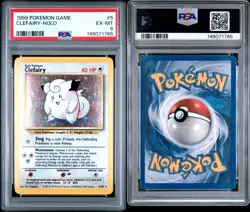 1999 Pokemon Base Set Unlimited - Clefairy 5/102 - Holo - PSA Graded: 6 - Image 3