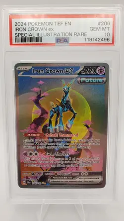 Iron Crown Ex 206/162 Special Illustration Rare Temporal Forces Pokemon PSA 10 - Image 1