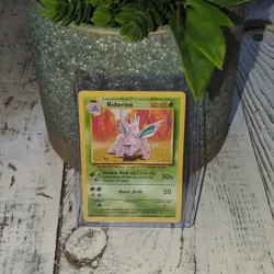 Pokemon Nidorino Base Set 37/102 Regular Uncommon 60 HP English TCG Card - Image 1