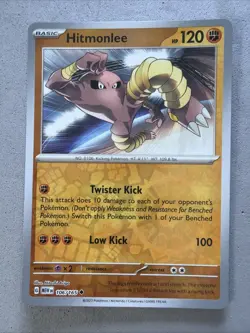 Pokemon TCG * Scarlet & Violet 151 * 106/165 Hitmonlee U * REVERSE HOLO * NM - Image 1