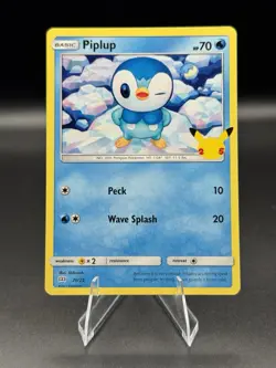 Piplup 20/25 Non Holo - 2021 Pokemon 25th Anniversary McDonalds Promo NM - Image 1