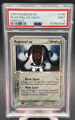 PSA 9 Registeel EX Holo 100/106 Emerald 2005 Pokemon VG - EX - Image 1