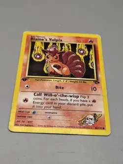 Blaine's Vulpix 66/132 1st Edition Gym Challenge Pokemon HP - Image 1
