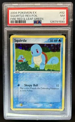 2004 Pokemon EX FireRed & LeafGreen Squirtle Reverse Foil #82/112 PSA 7 - Image 1