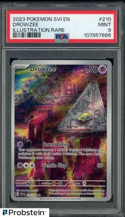 2023 Pokemon SVI EN #210 Drowzee Illustration Rare PSA 9 MINT - Image 1