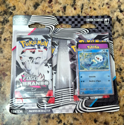 Pokemon TCG Black Bolt & White Flare 4 pack blister Oshawott - Portuguese BR - Image 1