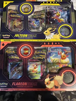 Pokemon TCG Vaporeon Flareon Jolteon Vmax Premium Collection Boxes - Image 1