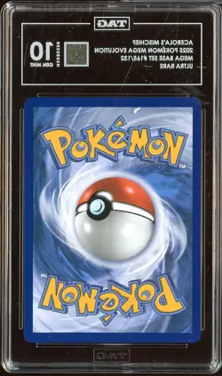 2025 Pokemon Mega Evolution Base Set #165 Acerola's Mischief Ultra Rare TAG 10 - Image 2