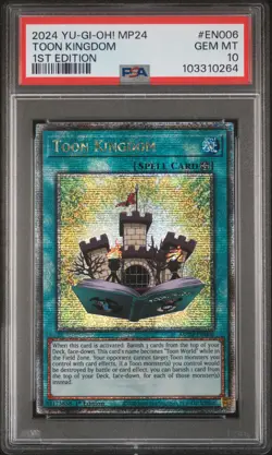 2024 YU-GI-OH! MP24-25TH ANV TIN: DUELING MIRRORS 1ST ED TOON KINGDOM PSA 10 - Image 1