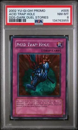 2002 Yu-Gi-Oh! Acid Trap Hole DDS-005 Secret Rare Promo PSA 8 - Image 1