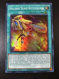 Yugioh Volcanic Blaze Accelerator LD10-EN021 Super Rare 1st Ed NM - Image 1