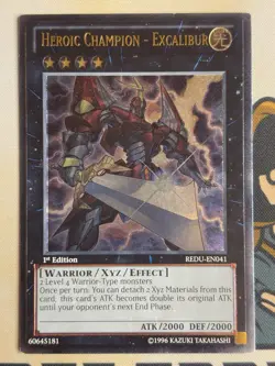 Heroic Champion - Excalibur Ultimate Rare 1st Edition REDU-EN041 YuGiOh! VLP - Image 3