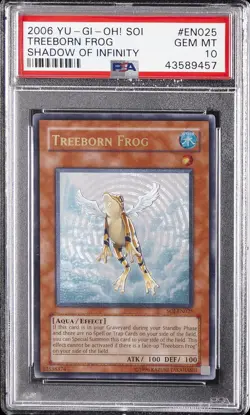 2006 YU-GI-OH! SOI-SHADOW OF INFINITY #EN025 TREEBORN FROG PSA 10 - Image 1