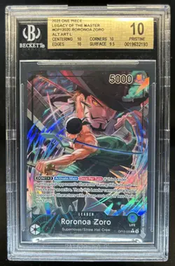 2025 One Piece Legacy of the Master Roronoa Zoro Alternate Art #OP12-020 BGS 10 - Image 1
