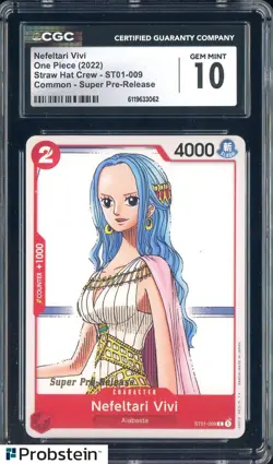 2022 One Piece Straw Hat Crew ST01 Nefeltari Vivi Super Pre-Release CGC 10 - Image 1