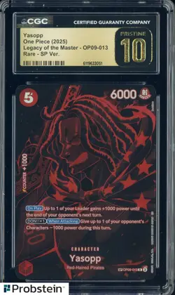 2025 One Piece Legacy of the Master OP09 Yasopp Rare CGC 10 PRISTINE - Image 1