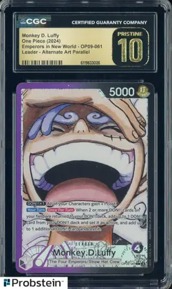 2024 One Piece Emperors in New World OP09 Monkey D. Luffy CGC 10 PRISTINE - Image 1