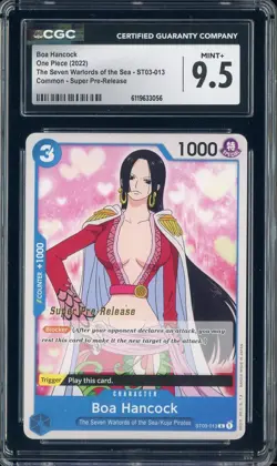 2022 One Piece The Seven Warlords of the Sea ST03 Boa Hancock CGC 9.5 - Image 1