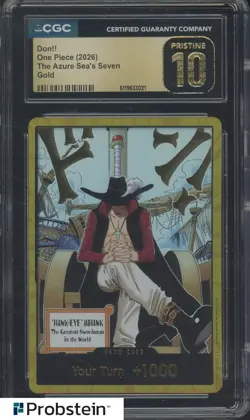 2026 One Piece Gold The Azure Sea's Seven Don!! CGC 10 PRISTINE - Image 1