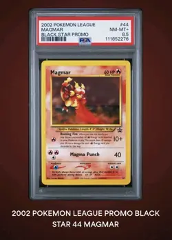 PSA 8.5 NM-MINT Magmar # 44 WOTC Black Star Promo Pokemon Card - Image 1