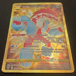 Pokemon TCG Galarian Obstagoon Vivid Voltage Holo Card 198/185 Secret Hyper Rare - Image 2