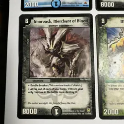 (4) Duel Masters Cards W/ Gnarvash, Merchant of Blood 57/110 - Image 2