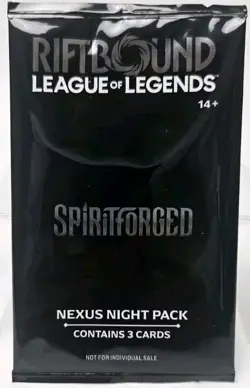 Riftbound Spiritforged Nexus Night Pack Sealed English 3-Card Pack promo English - Image 1