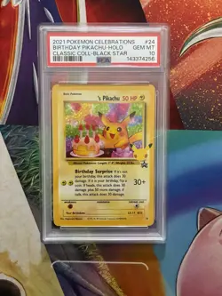 Pokemon Card Birthday Pikachu #24 Celebrations Classic Collection PSA 10 Fresh - Image 1