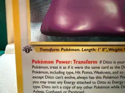 1st Edition Ditto Holo 3/62 Fossil WOTC 1999 Pokemon Card - Image 5