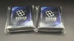Lot of (2) Gundam Sleeves (70) EX Space Black Bandai Card Fest - Image 1