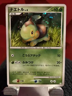 Pokemon Turtwig LV.8 Japanese 001/014 Holo 60 HP Grass 2008 Basic Card - Image 1