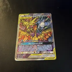 Pokemon TCG Moltres Zapdos Articuno GX SM210 Hidden Fates Black Star Promo Card - Image 1