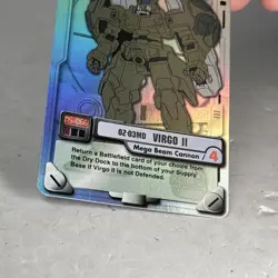 Vintage 2000 Gundam M.S War TCG Virgo II MS-066 Rare Holo LP Card - Image 3