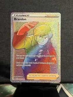 Brandon 203/195 Silver Tempest Sword & Shield Rainbow Secret Rare Near Mint - Image 1