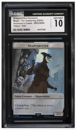 2024 ⚪ CGC-10 Shapeshifter Assassin Token Creature #2 Foil Magic The Gathering - Image 1