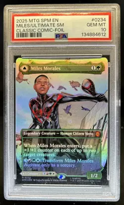 2025 MTG Spider-Man Miles Morales Ultimate Classic Comic Foil #0234 PSA 10 - Image 1