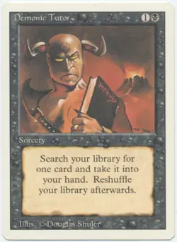MTG Demonic Tutor Revised NM Near Mint - Image 1