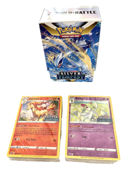 Pokemon Sword & Shield Silver Tempest Booster Pack Box with 2 Sealed Card Decks - Image 4