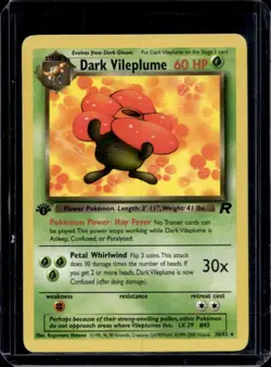2000 Pokemon Team Rocket First Edition Dark Vileplume #30/82 - Image 1