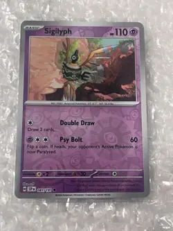 Pokemon TCG Sigilyph 081/191 Sv08: Surging Sparks Reverse Holo NM - Image 1