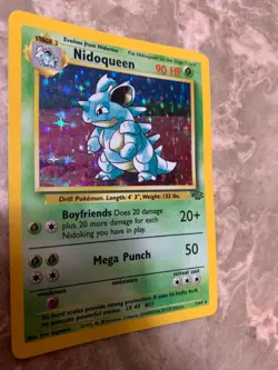 Pokemon Card Nidoqueen Holo Rare LP Jungle Set 7/64 Unlimited Edition - Image 4